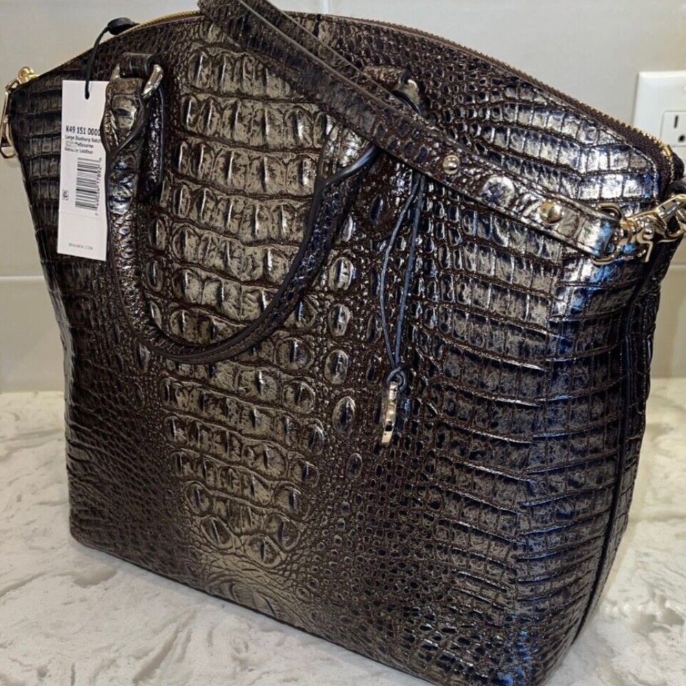 Brahmin Large Duxbury Umbra Melbourne Leather Bag NEW! RARE RETIRED PRICE FIRM - Picture 3 of 12